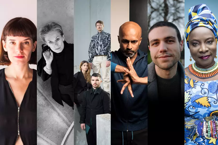 Photographic portraits of Akram Khan, Naaman Azhari, Lucinda Childs, (LA)HORDE, Lola Arias, Ibrahim Mahama, Angélique Kidjo