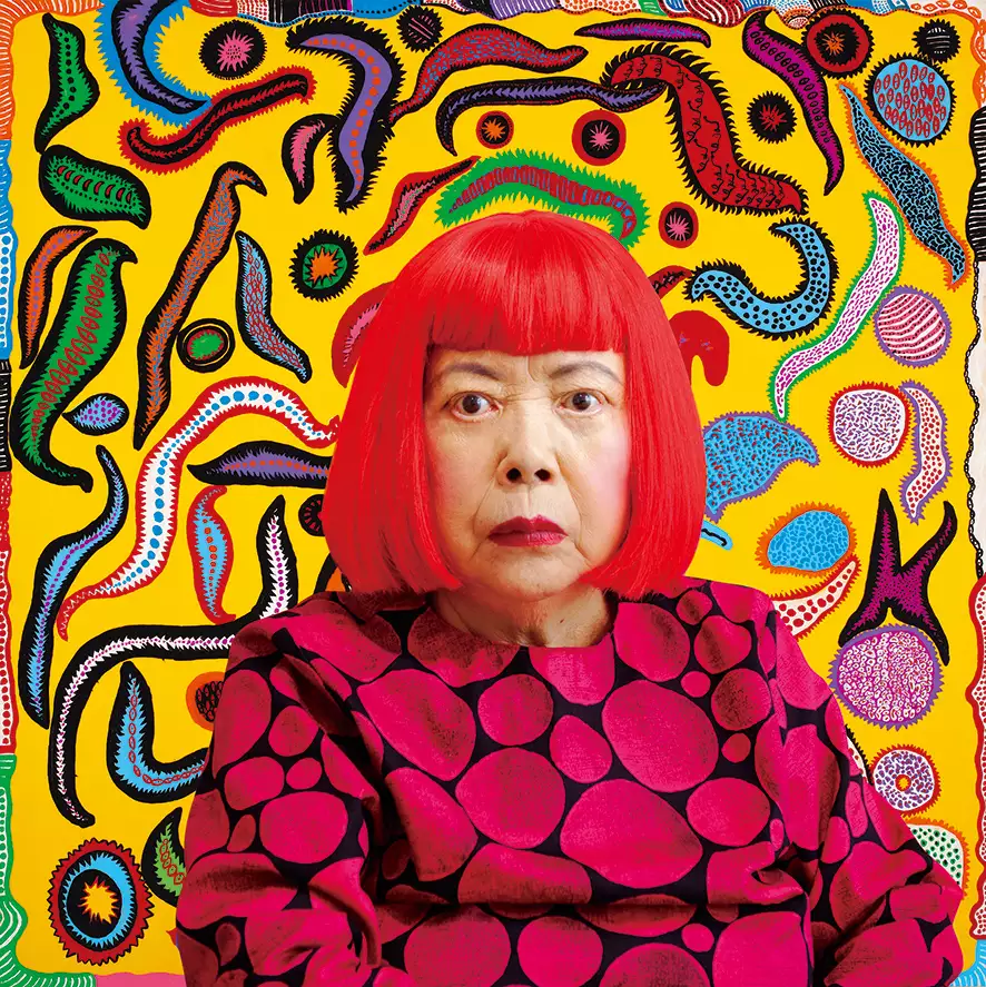 A photo of the artist Yayoi Kusama