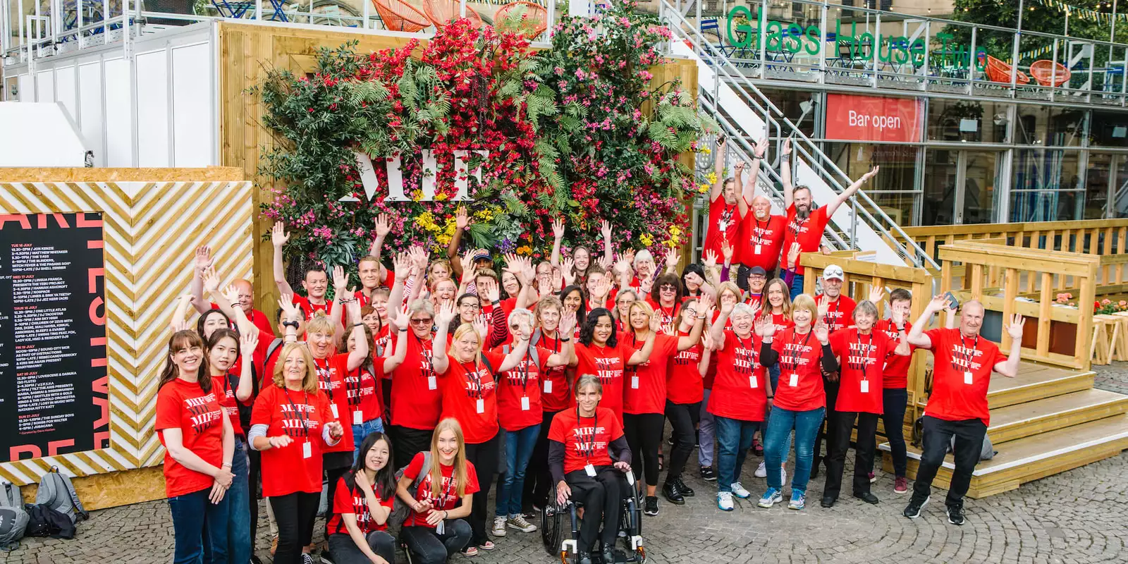 A group of volunteers at Manchester International Festival